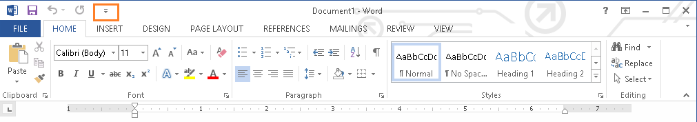 Microsoft Word Quick Access Toolbar Customize