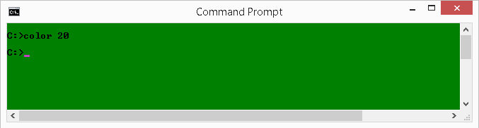 Windows Command Prompt - Color Example