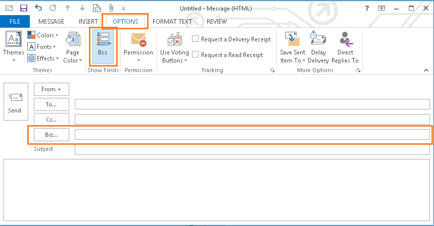 Outlook BCC